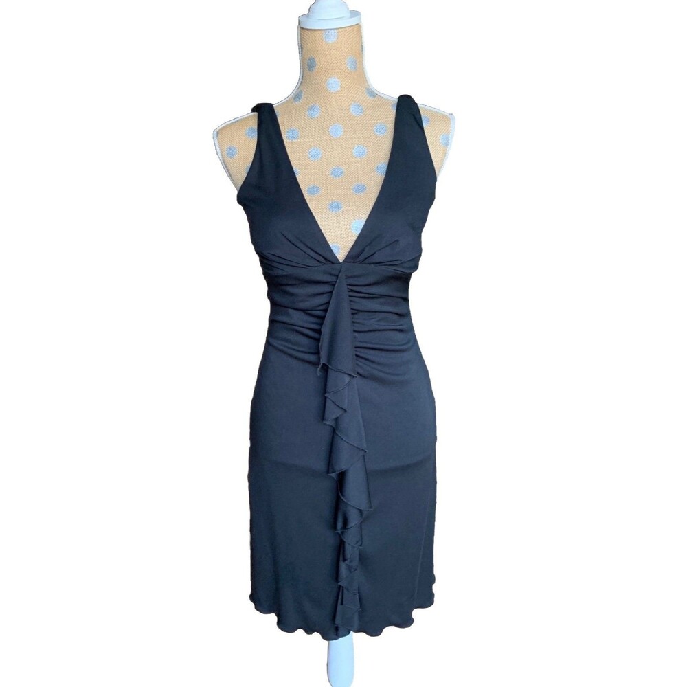 Vintage Y2K Rampage Dress Womens Fairy Whimsical Ruffle Flounce Halter LBD